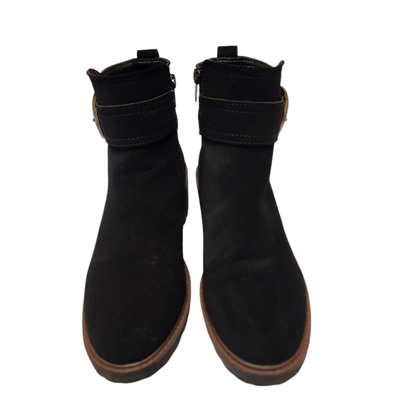 Bamboo Hopeful Faux Suede Lug Zip-Up Ankle Booties Sz 7 - Picture 4 of 10